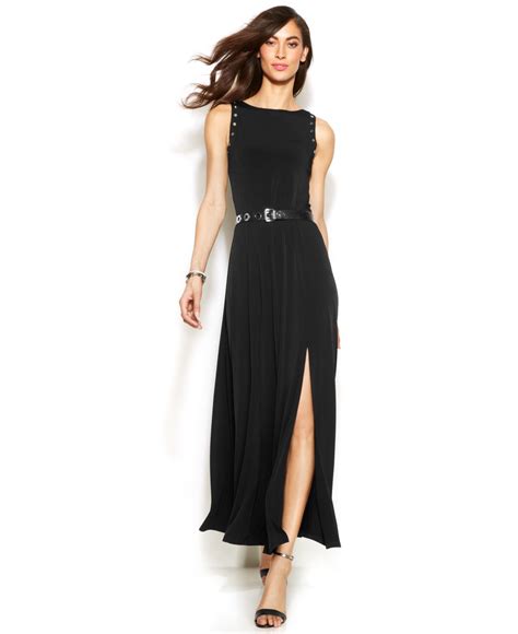 michael kors black long dress|Michael Kors long black dresses.